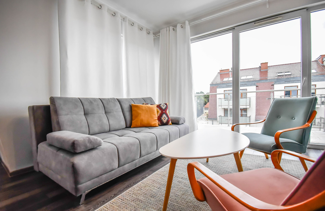 Apartament z sypialnią dla max. 4 osób (z tarasem) - ul. Elizy Orzeszkowej 5 - Apartamenty na wynajem Świnoujście, z garażem, balkonem, blisko morza i promenady